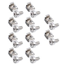 10pcs M5 Mounting Screws Cage Nuts For Server Network AV Rackmount Equipment B
