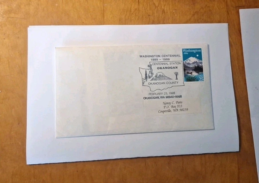 First Day Issue Washington Statehood Centennial 02/23/1989 - Image 2 of 3