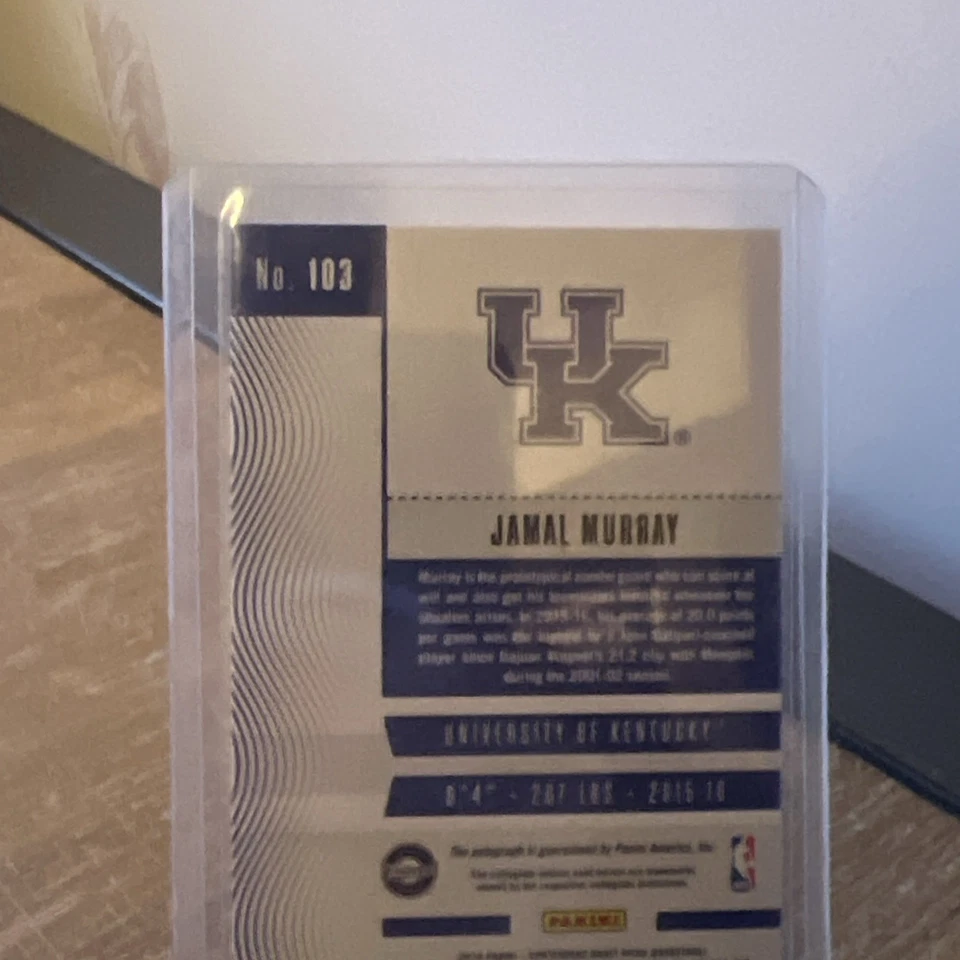 Boleto universitario Jamal Murray 2016-17 Panini Contenders selecciones del draft automático #103 radiocontrol Foto 2 de 2
