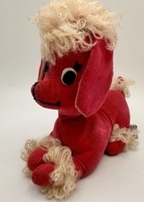 VTG 1960  s Dakin Dream Pets Pink Poodle Sawdust Velveteen Japan Plush Toy