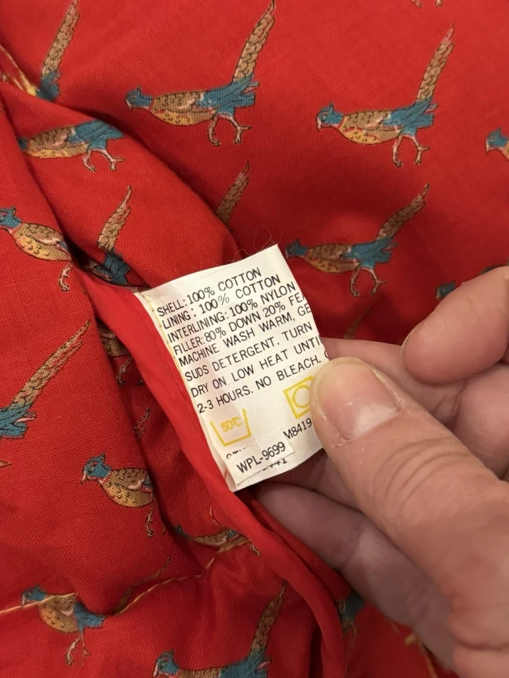 Pacific Trail Sportswear винтажный вниз жилет Sz M желтый с фазаном красный подкладка РЕДКАЯ - Изображение 4 из 4