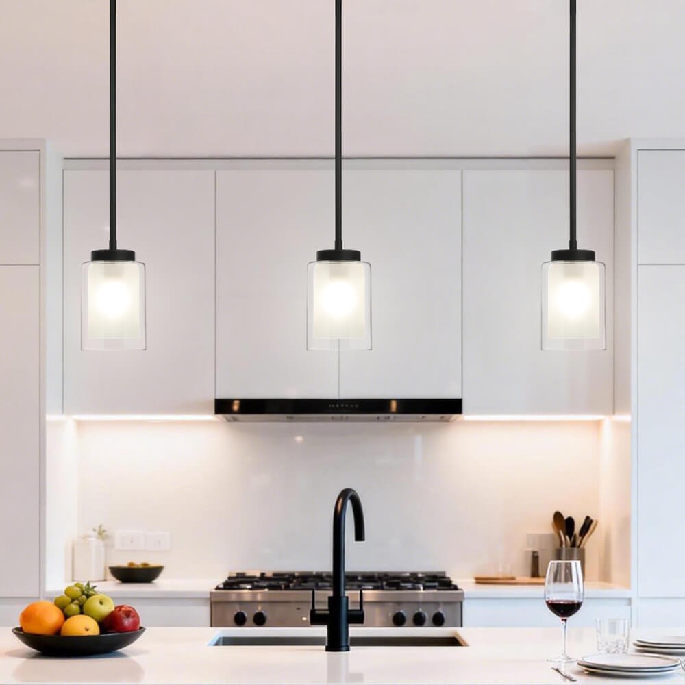 Modern Adjustable Hanging Pendant Lighting Glass Kitchen Island Lights for Bar