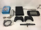 Nintendo Wii U 32GB Deluxe Black Console Bundle GamePad 2 Pro Controllers 4 Game