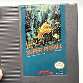 Super Pitfall NES Nintendo In Box + Dust Cover & Foam No Manual - CLEAN TESTED