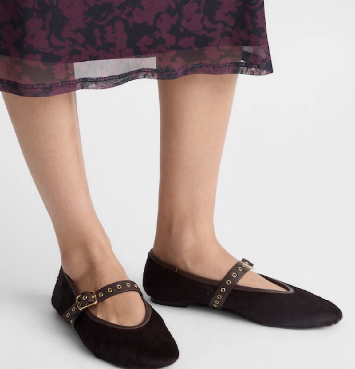 MADEWELL SIZE 11 The Remy Mary Jane Flat In Calf Hair Nx038 $168