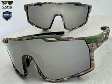 Sporty Military Tactical Fishing Hunting Wrap SUN GLASSES Large Camouflage Frame