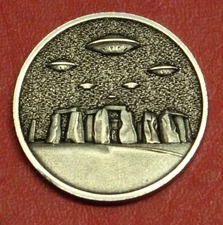 HOBO Nickel UFO Alien Stonehenge Made from a Real US Nickel
