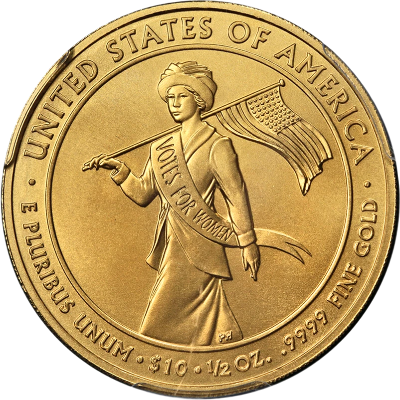 2012-W First Spouse Gold $10 Alice Paul PCGS MS69 1st Strike - STOCK - Image 2 of 4