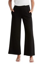 T Tahari Women’s Black Scuba Knit Crop Wide Leg Pant Size S/P
