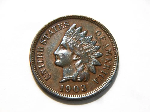 1903 AU  Indian Head Cent,  Nice *Higher Grade* Vintage Coin for a collection