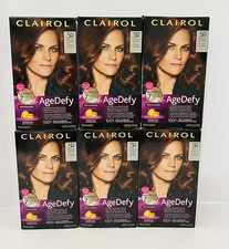 Set Of 6 ~ Clairol AGE DEFY  5R Medium Auburn Gray Coverage Permanent Hair Color