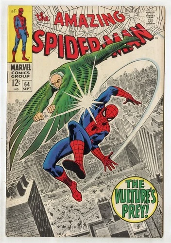 Amazing Spider-Man #64 VF- 7.5 ow/white pages  vs. The Vulture  Marvel  1968
