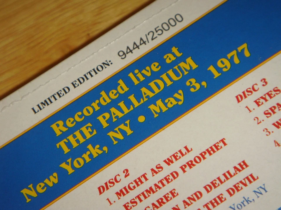 Grateful Dead DAVE'S PICKS 50 May 1977 Palladium NYC 5/3/77 3CD New #9444/25000 - Image 4 of 4