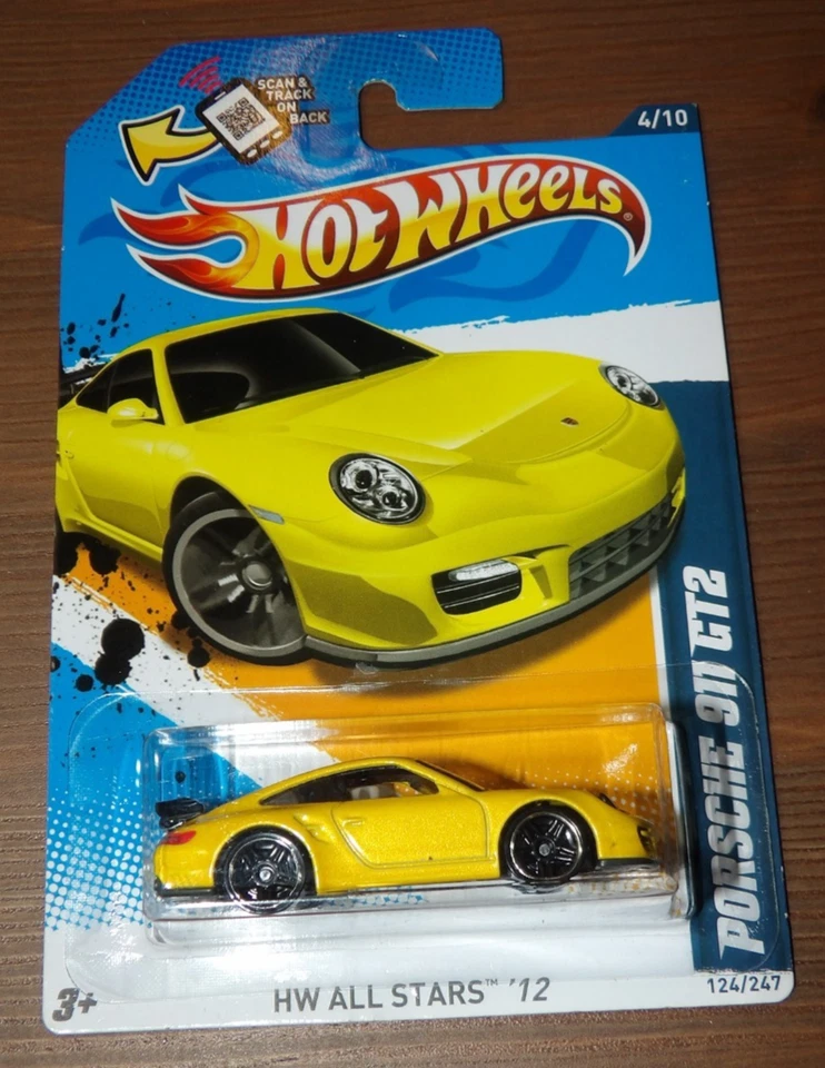 Hot Wheels HW All Stars 2012 - Porsche 911 GT2 - amarillo - exclusivo de Walmart Foto 2 de 3