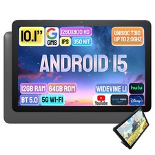 Android 15 Tablet 10 inch, 12GB RAM, 64GB ROM, 1TB Expandable, 10.1" HD IPS 1...