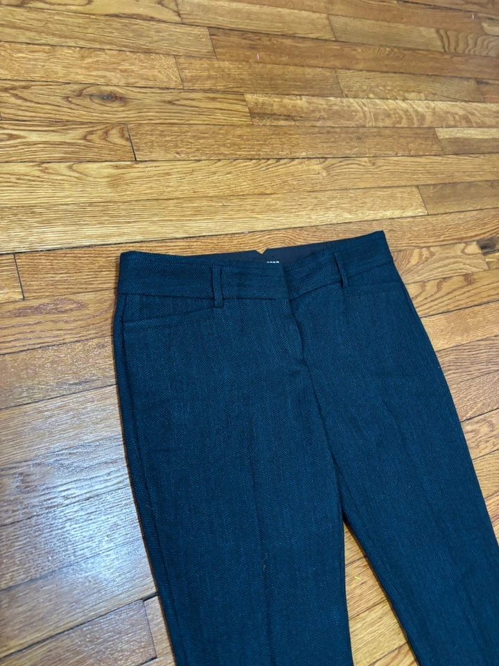 Express Womens Columnist Bootcut Trouser Dress Pants Size 8R Green Black Career - Image 2 of 4