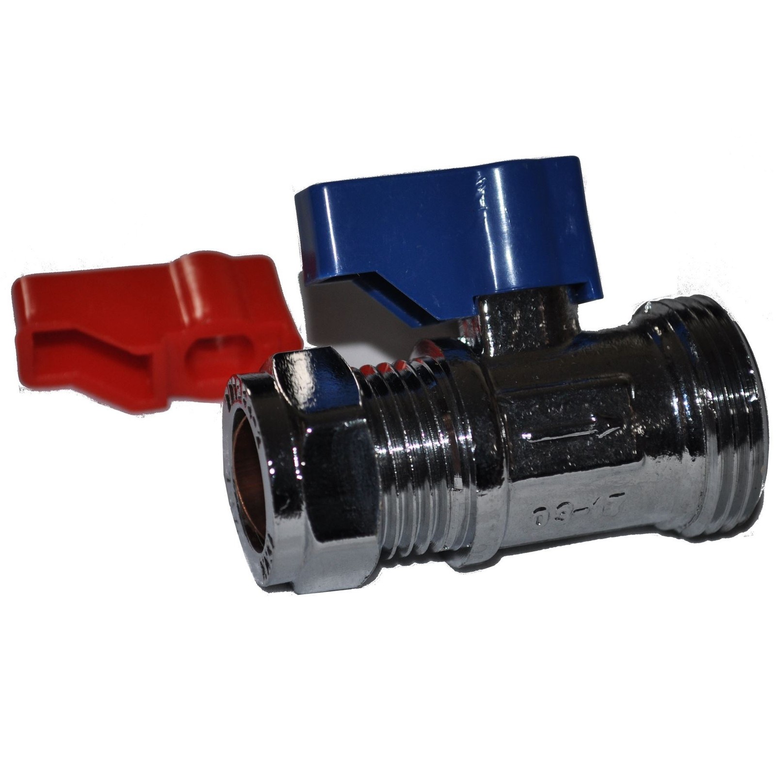 PACK OF 2 - 15mm x 3/4"" Straight Washing Machine Valve - High Pressure