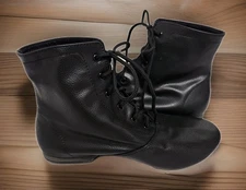 Women's Black Jazz Boots Split Sole Dancing Shoes Size 8.5 EXCELLENT