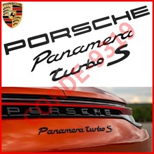 New Gloss Black For Porsche Panamera Turbo S Letter Rear Badge Emblem Deck Lid New Gloss Black For Porsche Panamera Turbo S Letter Rear Badge Emblem Deck Lid