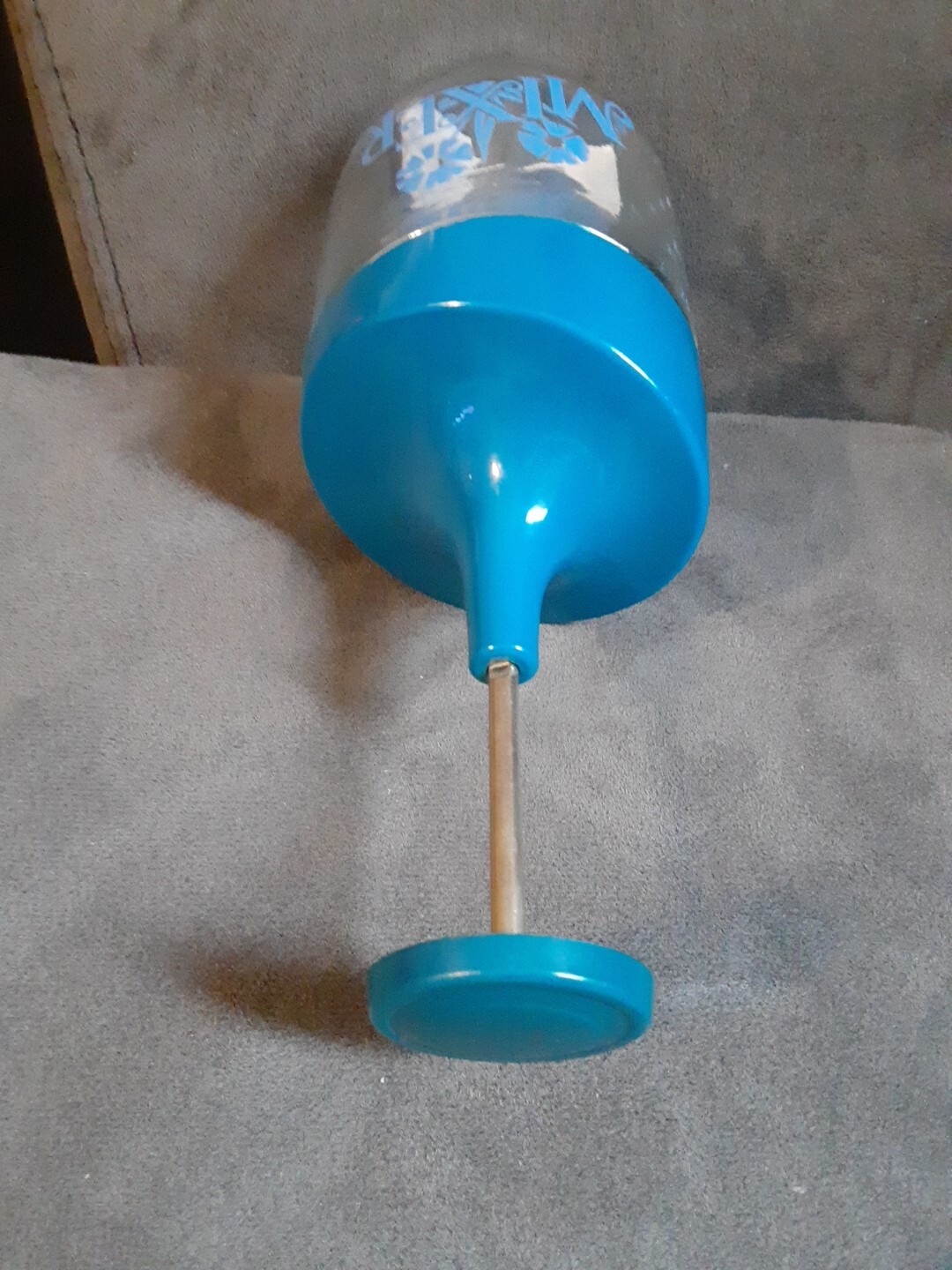 Vintage Gemco glass Blue Cornflower Hand Mixer Rare