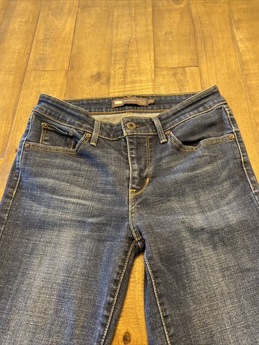 Levis Jeans Demi Curve Womens 4/27 Straight Leg Classic Rise Blue Slim Fit Denim - Picture 4 of 8