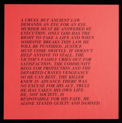 Jenny Holzer Inflammatory Essay Offset Lithograph Print 17'' x 17'' Truism 1979-82