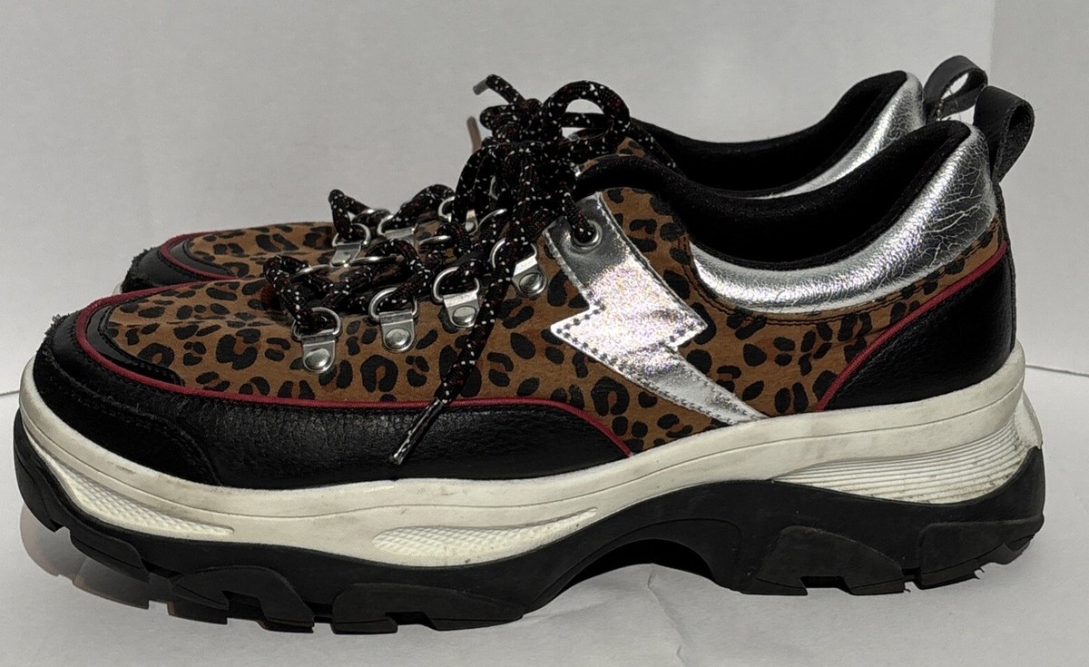 Punkrose Sz 10 us Sneaker Black Leopard Sketchers SN72904 Gothic