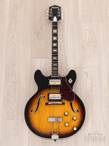 1968 Harmony Meteor H60 Vintage Hollowbody w/ DeArmond Gold Foils, Case - 第 2/20 張圖片