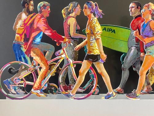David Gerstein Hand Made Pop art metal sculpture " Urban walk " - Imagen 4 de 13