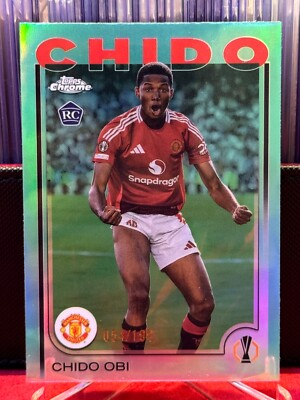 2024-25 Topps Chrome Chido Obi Martin RC Aqua 054/199 Rookie #14 