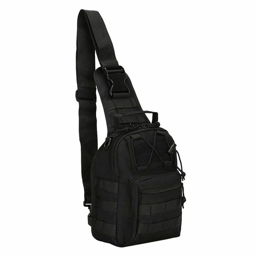 Men Backpack Tactical Sling Chest Pack Shoulder Bag Outdoor Hiking Travel - Picture 7 of 11