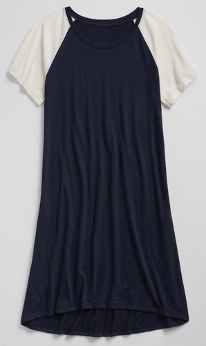 Gap Short Sleeve Raglan Swing Dress Lightweight Women`s Msrp $40 Navy Color NWT - Picture 4 of 10
