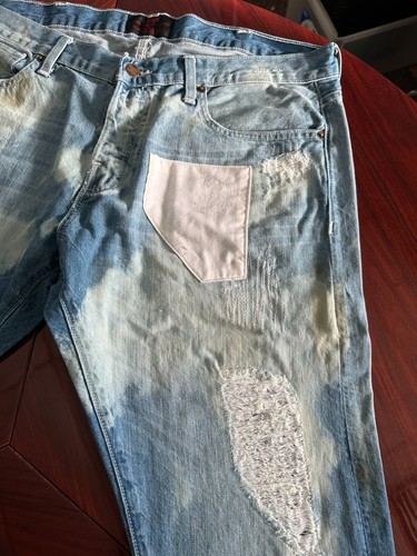 Fourth of November Slim Straight Putnam Wash Bleached, Ripped, & Patched Jeans - Picture 2 of 7