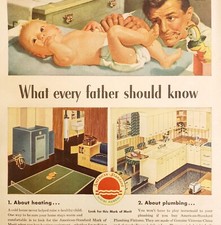 1947 American Standard Heating Plumbing Advertisement Appliances Fathers DWNN21