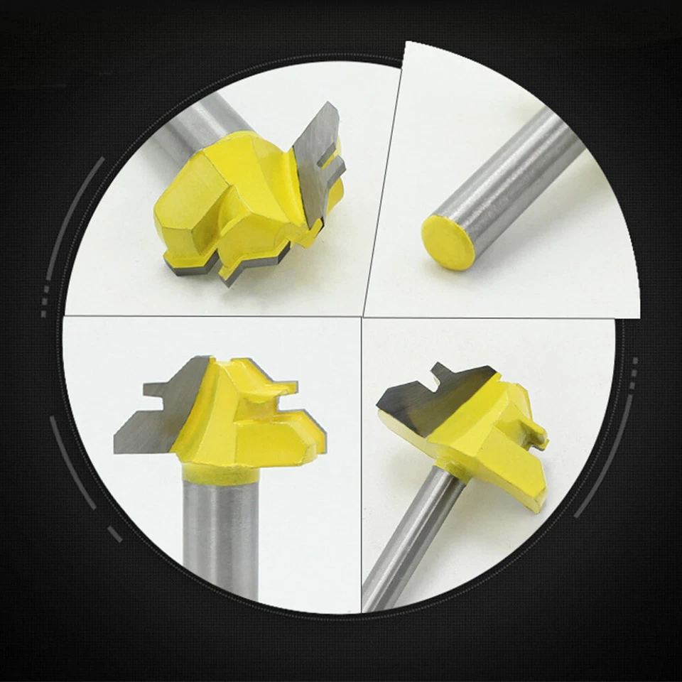 Hot 45Degree Lock Miter Router Bit Joint Tenon Woodwork Cutter 1/2inch Shank - Image 4 of 4