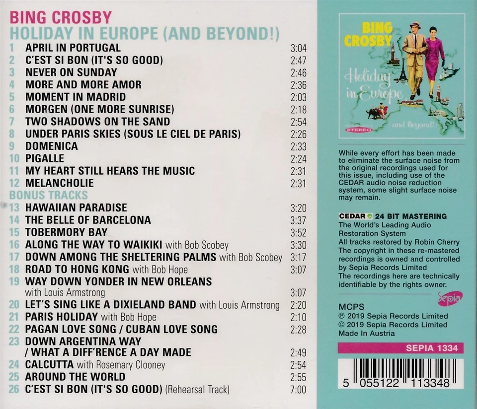 Bing Crosby: Holiday In Europe (And Beyond!) - Bild 2 von 2