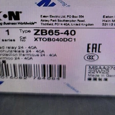 ZB65-40. eaton/MOELLER RELAY    EATON XTOB040DC1  24-40 AMPS  DILM 40 T0 DILM72