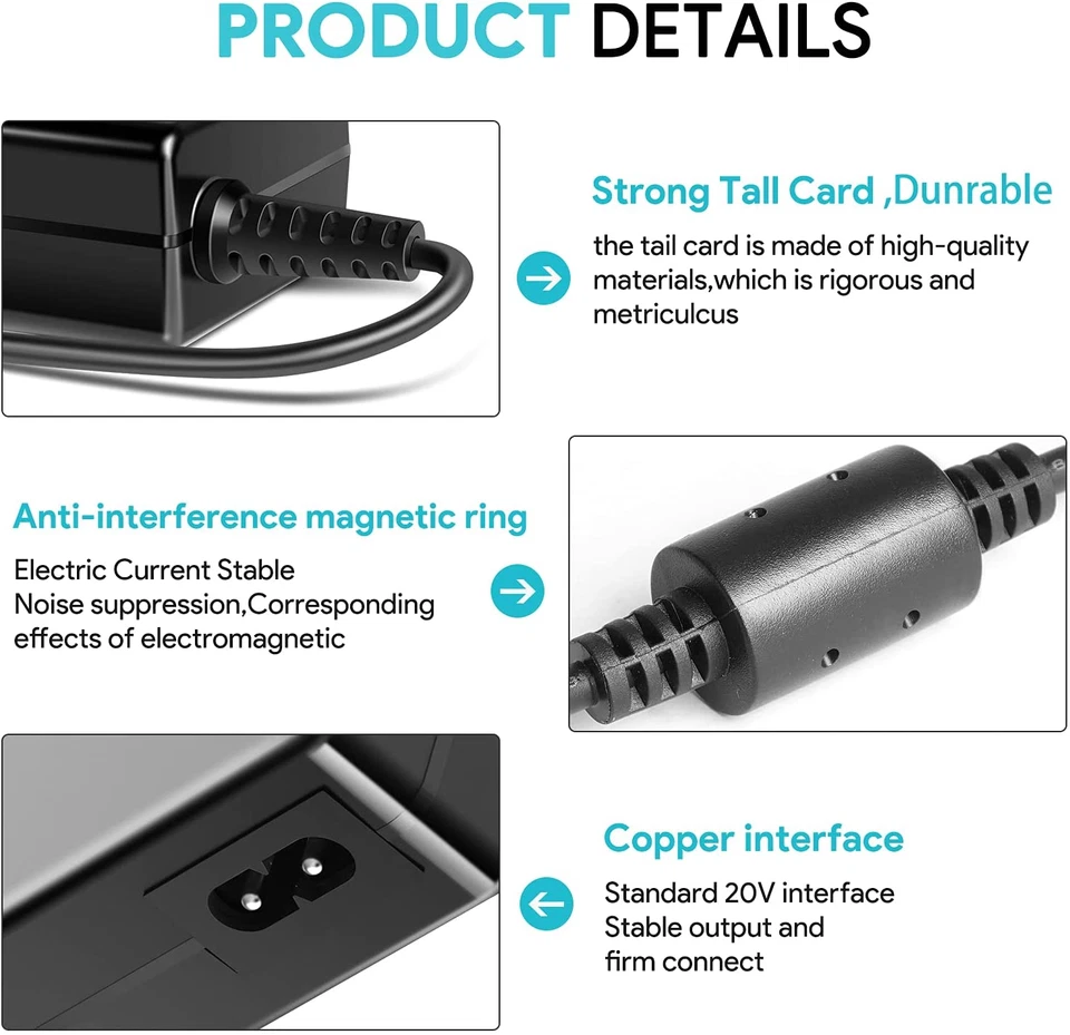 Power Cord For Zebra Eltron TLP2844 LP2824 Label Printer AC/DC Adapter Charger - Image 3 of 4