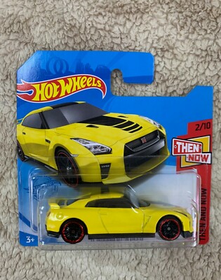 HOT WHEELS 2021 17 NISSAN GT-R (R35) YELLOW SHORT CARD THEN