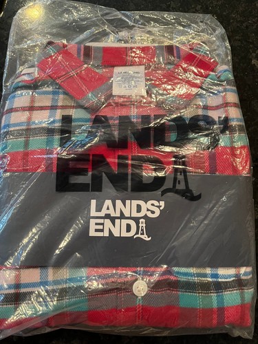 Boys Lands End Plaid Flannel Pajamas size 6 NEW NWT Retail $49