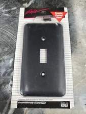 American Tack & Hardware Black Powder Coated Steel Wall Plate Single Switch...