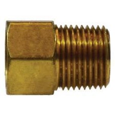 12052 Adapter, 5/8 in Female Inverted Flared x 1/2 in Male NPTF, Brass, 2 Pack