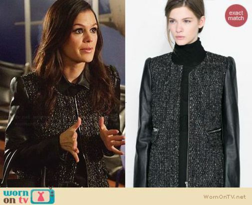 Blouson Zara En Daim Marron Tabac - Taille S (RU 8), Style Inspiré Olivia Palermo, Neuf Sans étiquettes