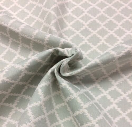 BALLARD DESIGNS LANE MIST BLUE SUNBRELLA LATTICE OUTDOOR WOVEN FABRIC BTY 54"W - Picture 4 of 5