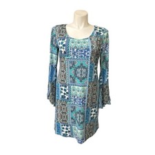 RN Studio Boho Blue Dress L