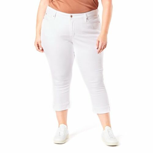 Signature Levi's Modern Capri Skinny leg Jeans White Plus Size Stretchy NWT  | eBay