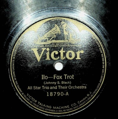 1921 All Star Trio And Their Orchestra Ilo Mimi Foxtrot 78 Record