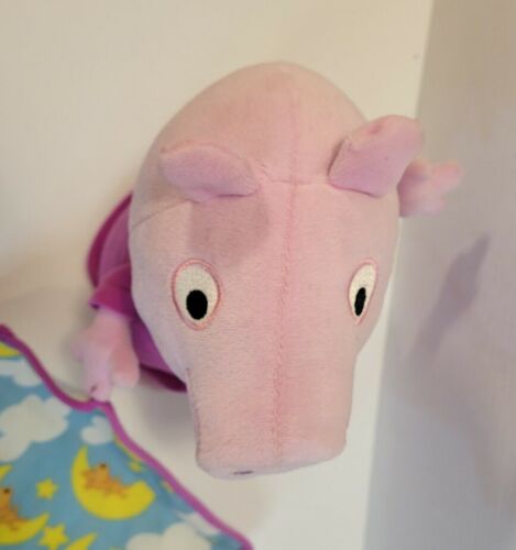 Peppa Pig Gute-Nacht sprechende Plüschpuppe 11 Zoll Fisher Price mit Decke Lovey Teddy 2012 - Bild 9 von 12