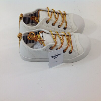 OshKosh B'Gosh Westley Toddler Lace Up Shoe Cream Size 11 - New