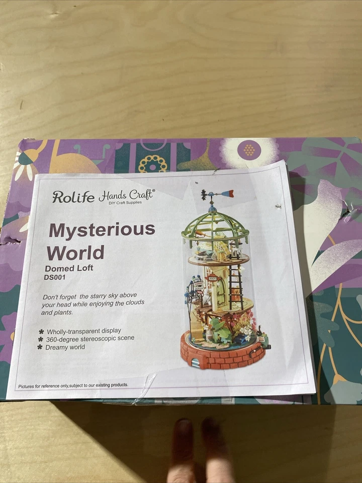 DIY Mysterious World Domed Loft Glass Miniature Doll House kit (HL) Open Box New - Image 3 of 4